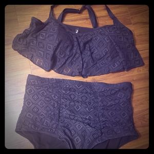 Black Crochet 2-piece Torrid Swimsuit